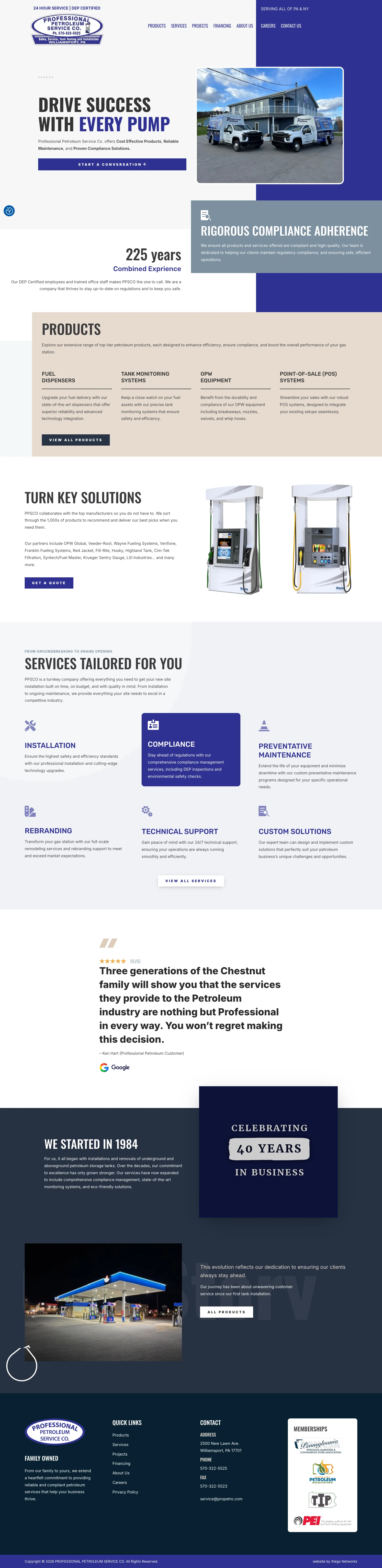 Professional Petroleum website