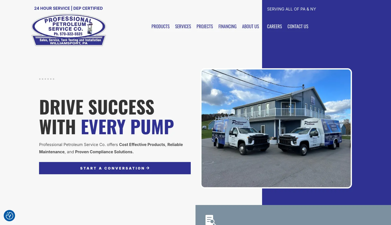 Professional Petroleum website