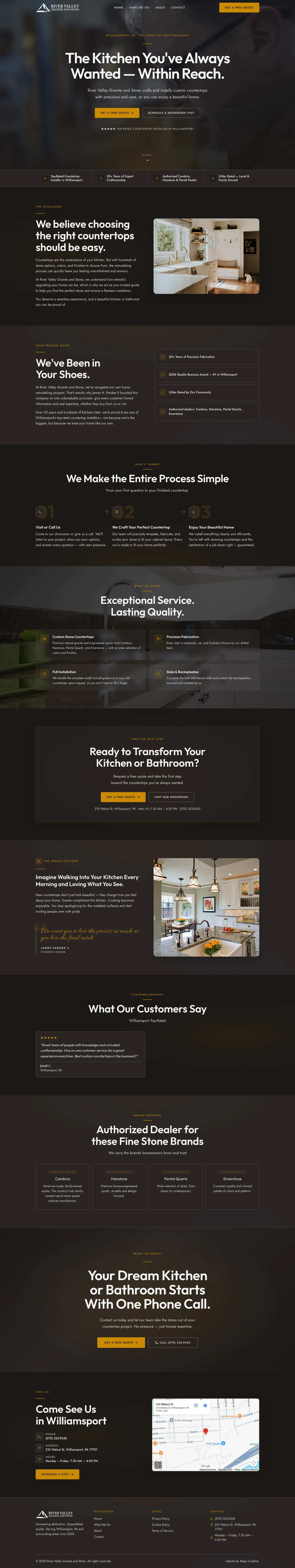 River Valley Granite & Stone website