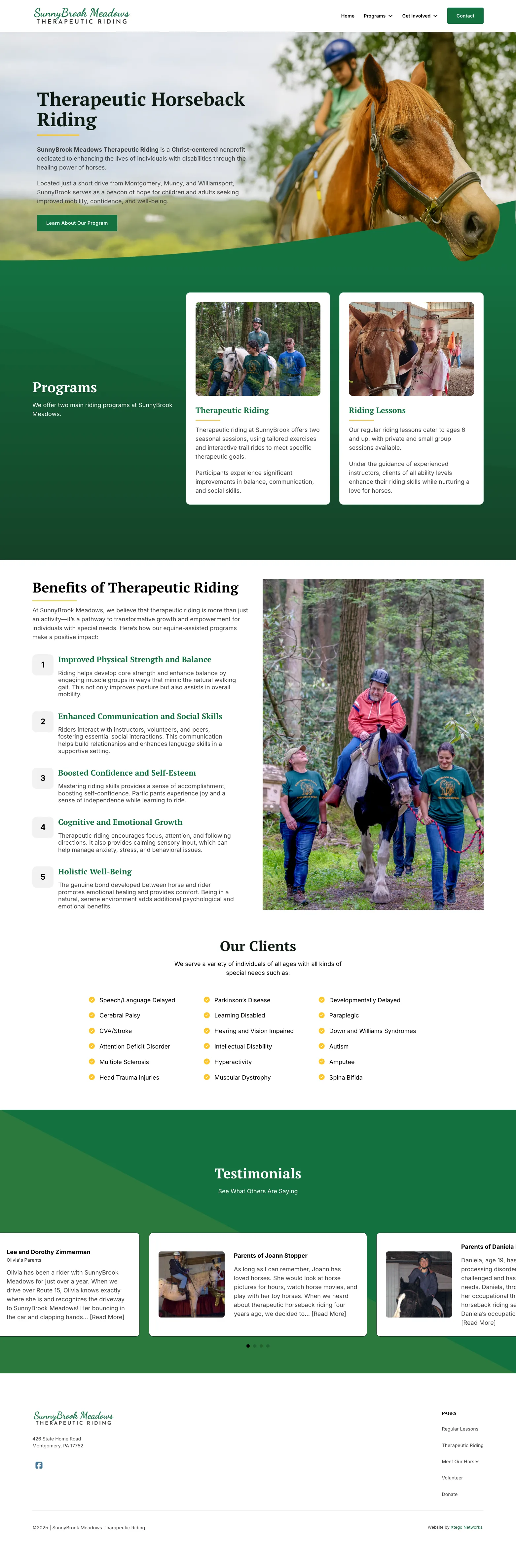 SunnyBrook Meadows website