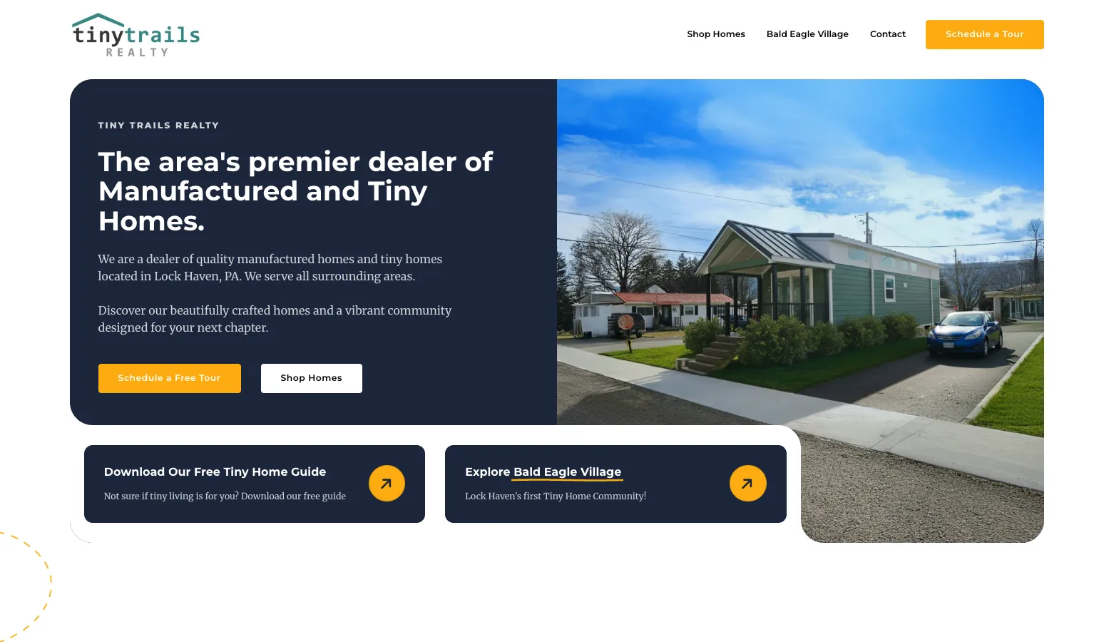 Tiny Trails Realty website