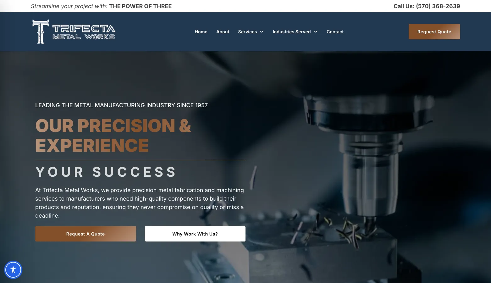 Trifecta Metal Works website